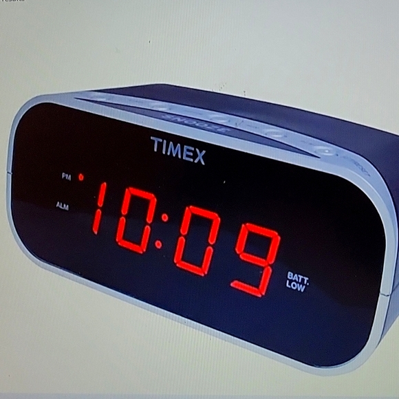 Timex Other Timex T21b Black Alarm Clock 7 Red Display Loudsoft